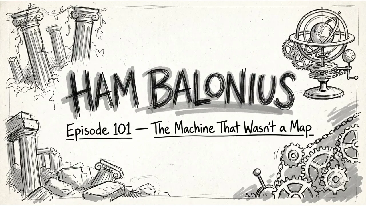 Episode 101 title card &mdash; The Machine That Wasn't a Map